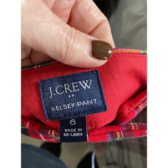 J Crew Tartan Plaid Kelsey pants size 6 - Picture 3 of 4